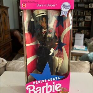 😍1991 Special Ed. Stars n Stripes Marine Corps Barbie Doll